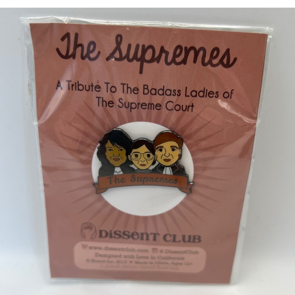 Dissent Club The Supremes Enamel Pin Supreme Court New In Package